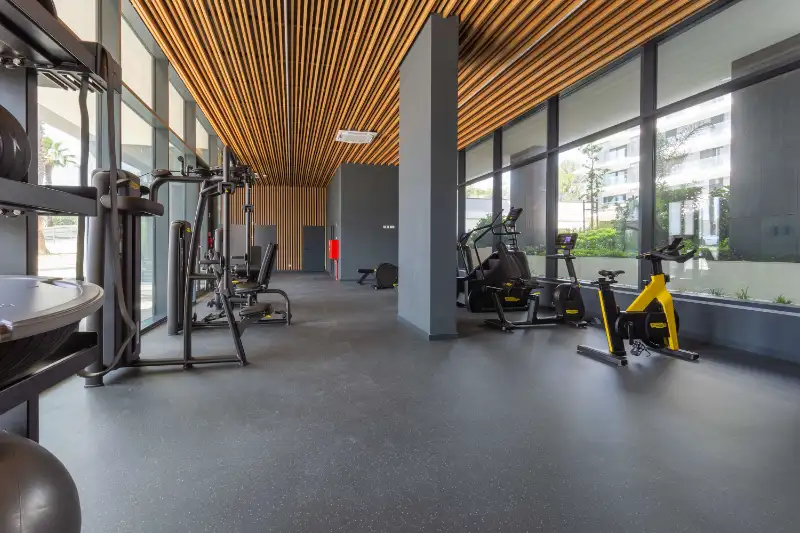Residents' gym at the DUUO condominium