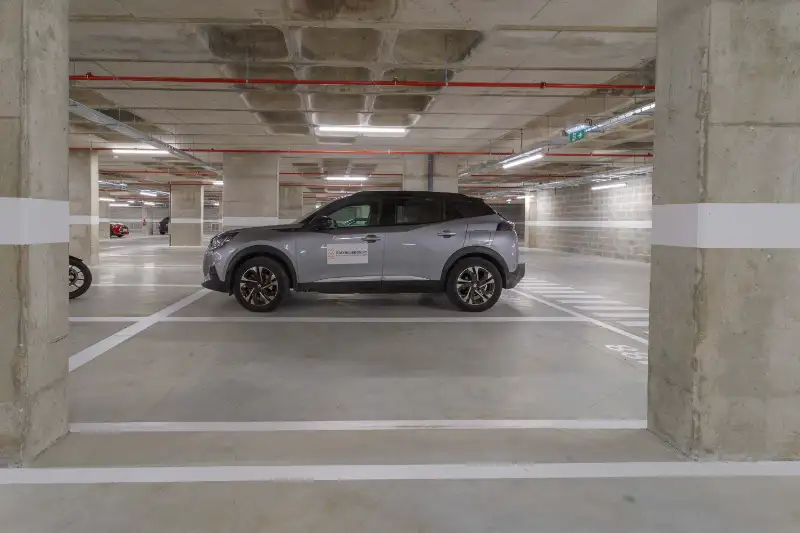 Private parking space in the underground garage